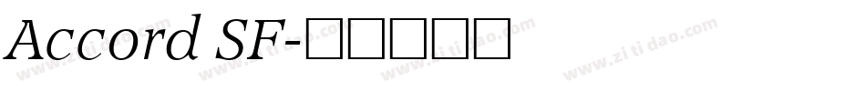 Accord SF字体转换
